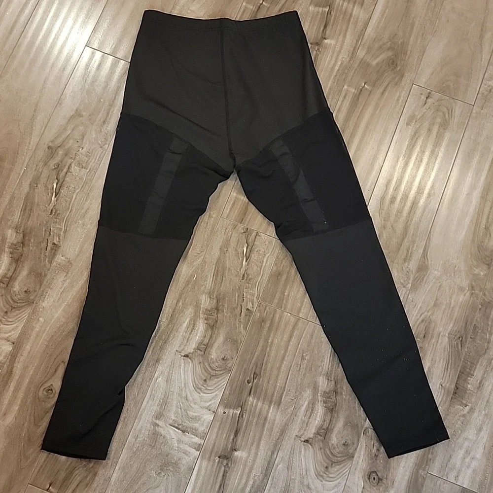 ❄️3/$30 Black Mesh Panel Faux Garter Leggings - Brand New! - Picture 4 of 5